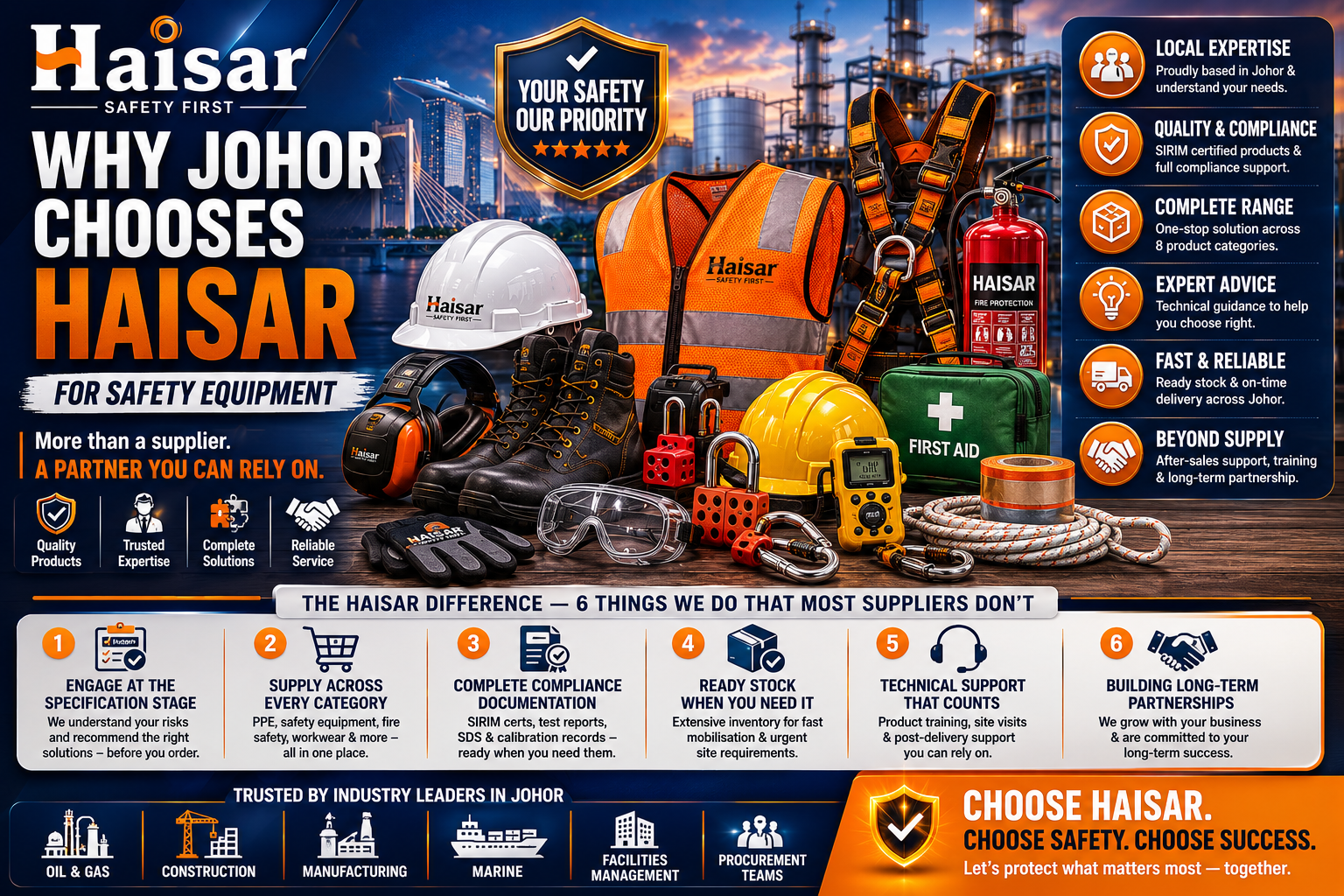 Why Johor Chooses Haisar for Safety Equipment