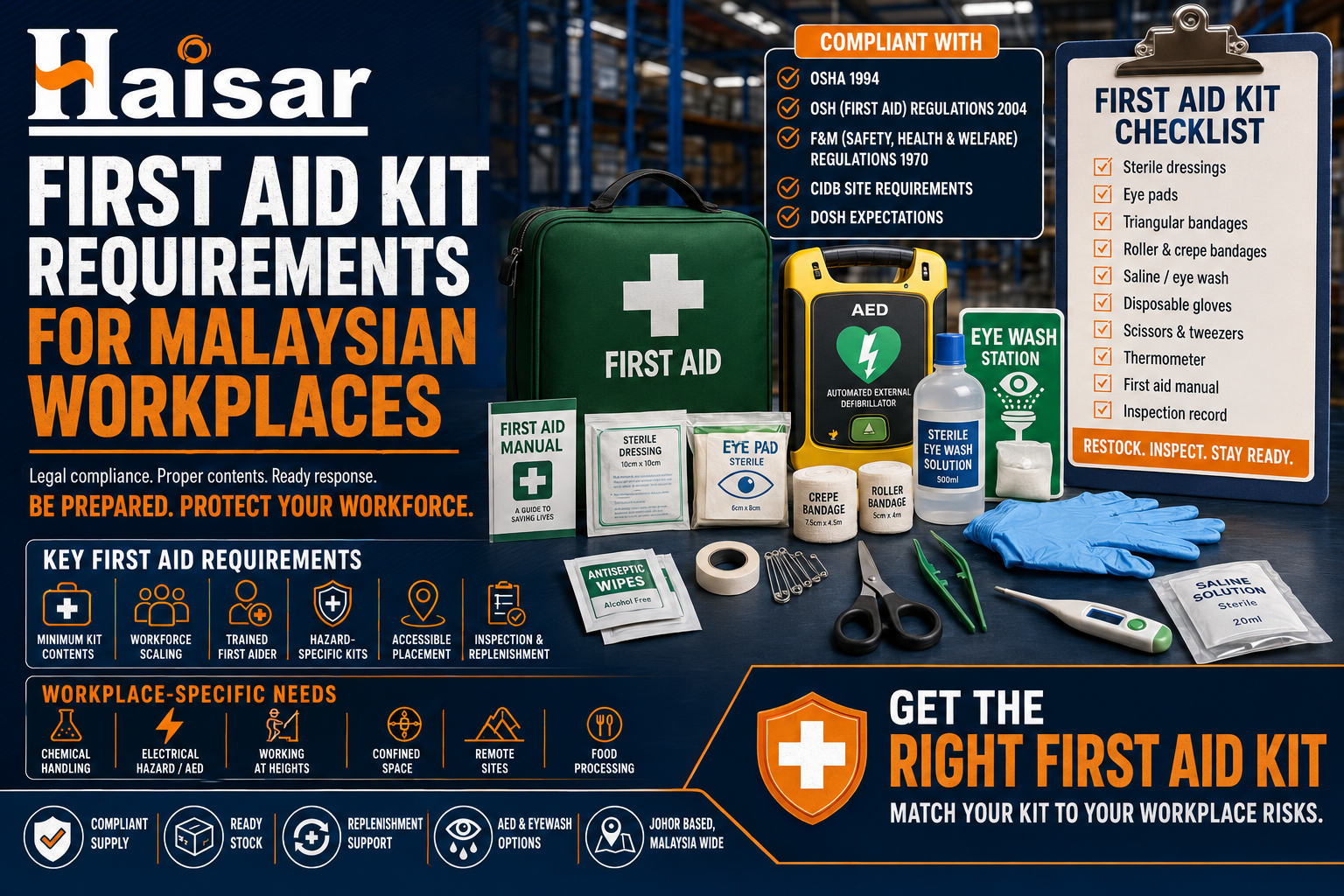 First Aid Kit Requirements for Malaysian Workplaces
