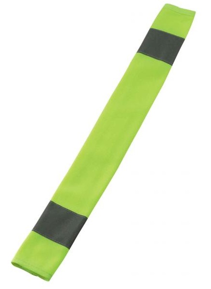 Lime green reflective high-visibility seat-belt cover