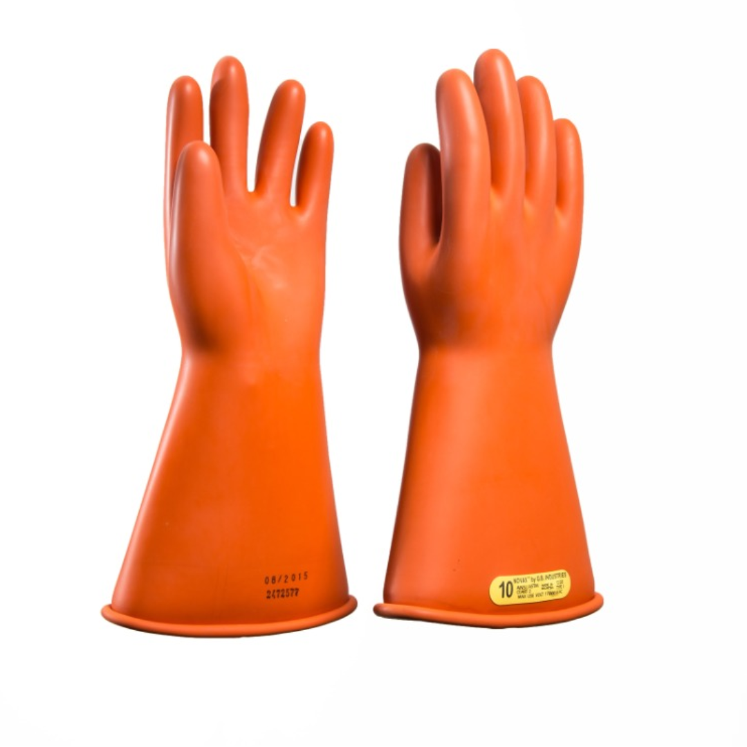 Novax rubber insulating gloves Class 0 for 1000 volt low voltage electrical work