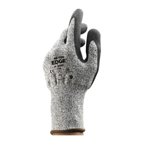 Ansell EDGE 48-706 Cut-Resistant Nitrile Foam Gloves, Level C