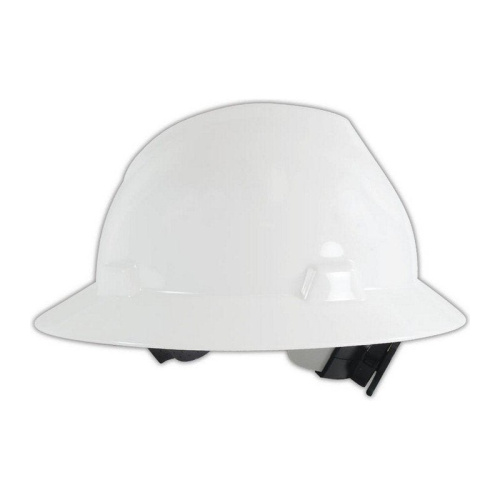 msa-v-gard-slotted-full-brim-hard-hat-fas-trac-iii-ratchet-white